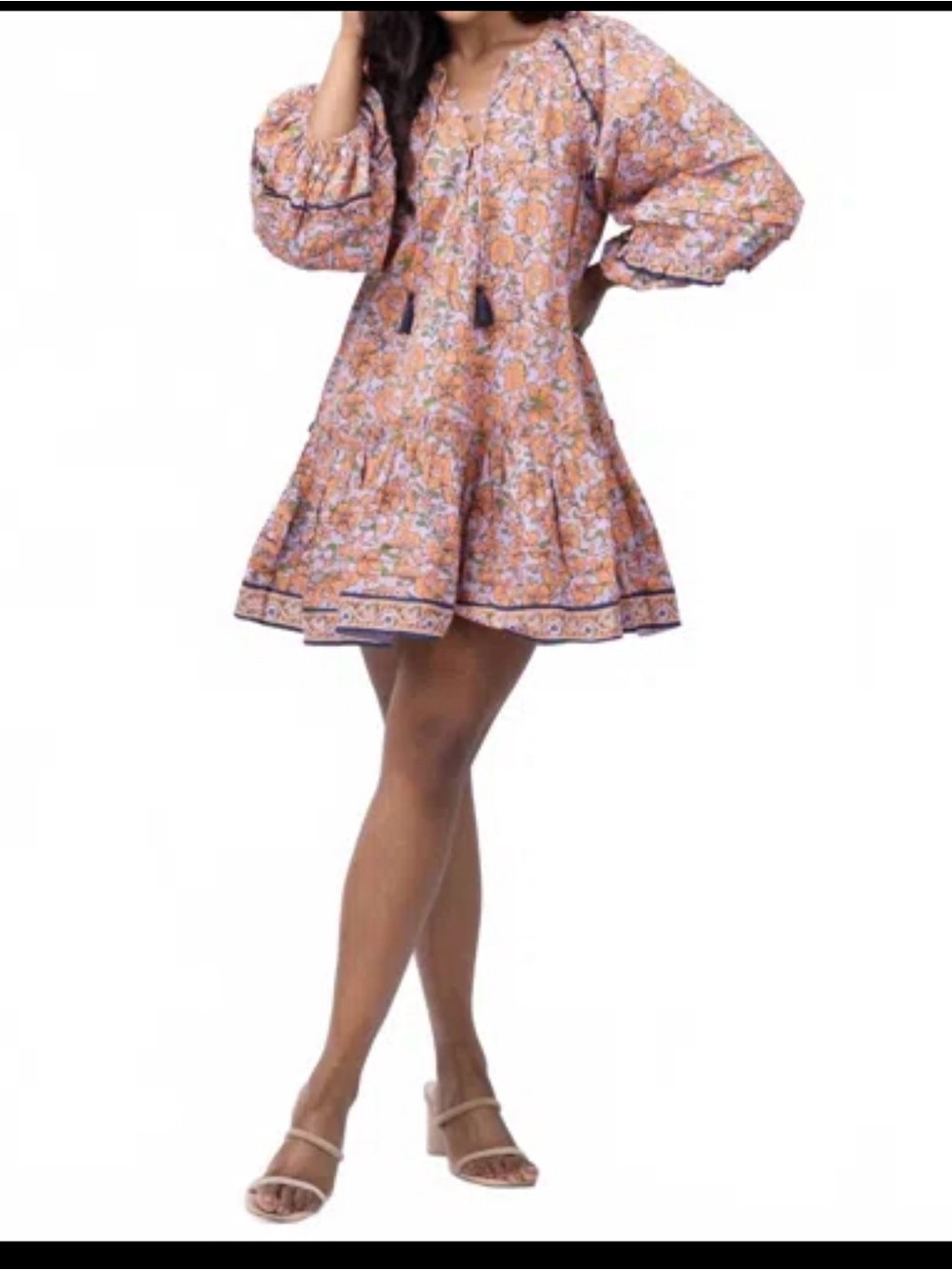 $228 MSRP Cleobella Jaclyn Mini Dress in Asilah Print Medium, will fit Large - Picture 2 of 9